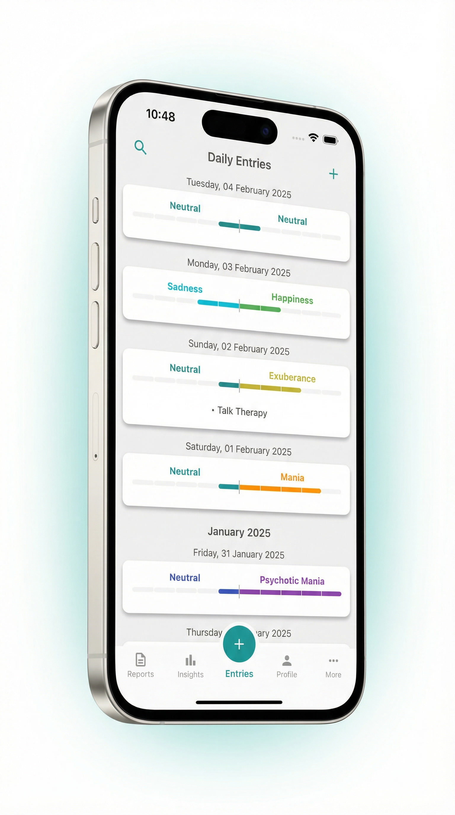 Bipolar Mood Tracker app screenshot